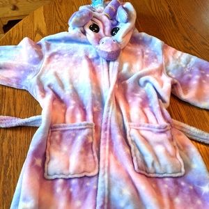 Girls unicorn bathrobe